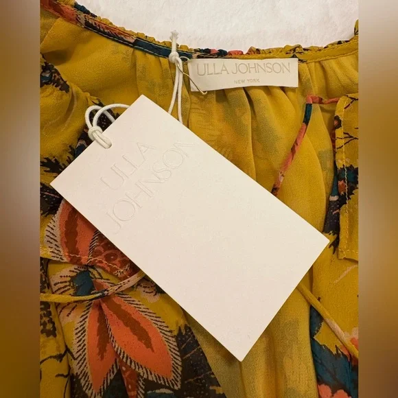 Ulla Johnson Adara Waterlily Yellow Dress Size 0 NWT - Picture 13 of 16